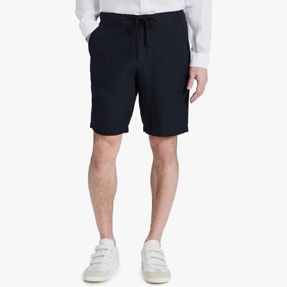 Vince Men's Lightweight Hemp 9" Shorts in Coastal Blue